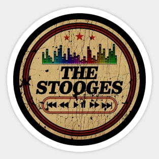 Graphic Stooges Name Retro Distressed Cassette Tape Vintage Sticker